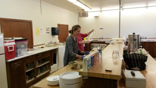 Christmas Craft Sale canteen set-up