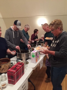 Serving up some tasty chili at the Winterfest Cook Off!