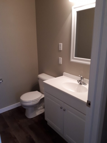 Rental unit bathroom