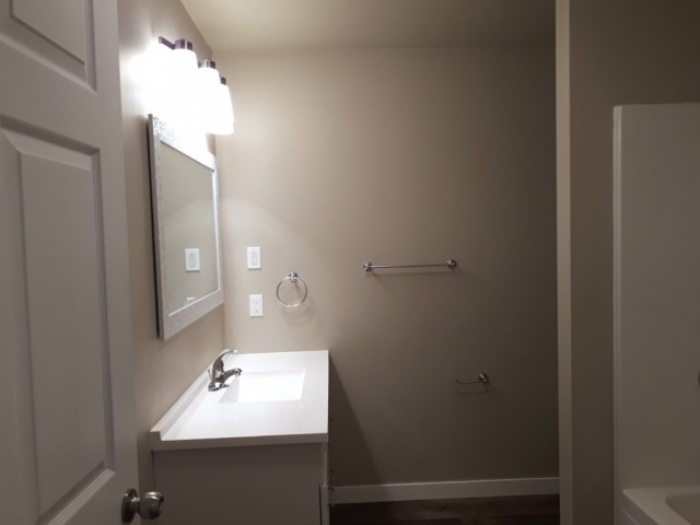 Rental unit bathroom vanity