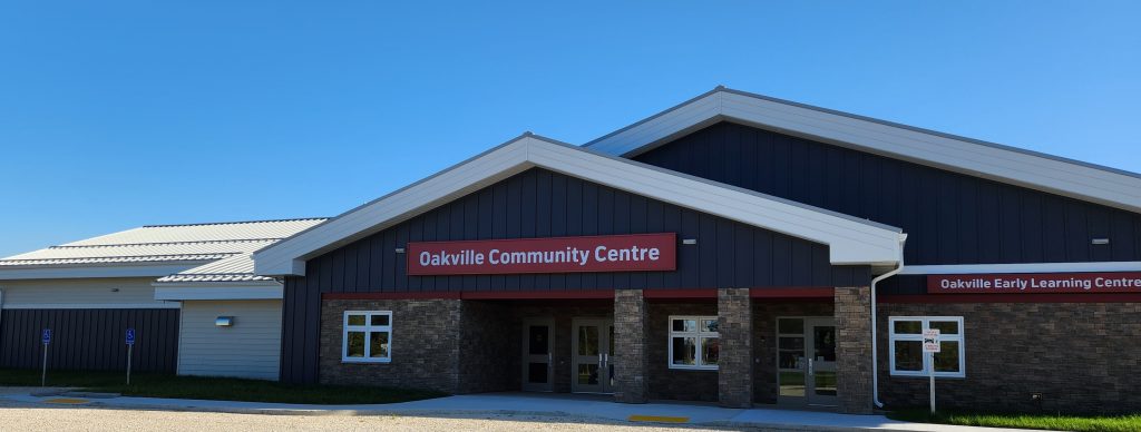 The entryway for the community centre and Oakville Early Learning Centre